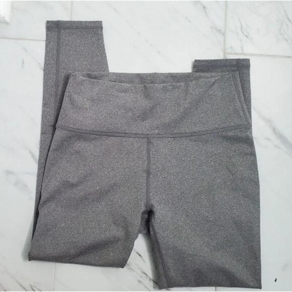 NWT Fabletics Leggings Medium Powerhold 7/ 8 High Waist Gray Gymcore Athleisure - Picture 6 of 8